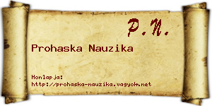 Prohaska Nauzika névjegykártya